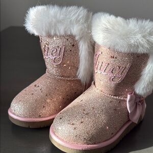 Juicy Couture Pink Glitter Boots